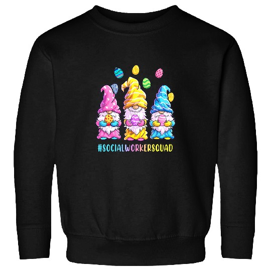 Social Worker Easter nurses Squad Gnomes Sweatshirts