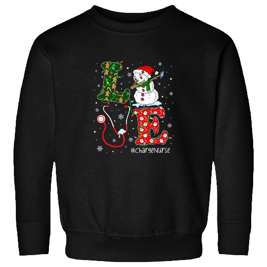 Nursing Christmas Santa Reindeer Love Charge nurses Life Sweatshirts
