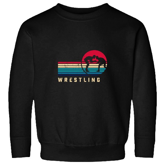 Wrestling aesthetic vintages art retro theme MMA grappling Sweatshirts