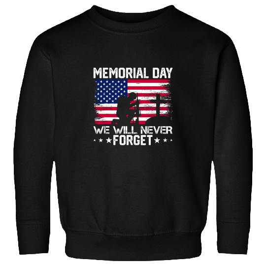 Memorial Day Design for USA Military Men and Women Sweatshirts