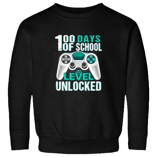 Video Gamer Student 100th Day Teacher 100 Days of School 2 Sweatshirts