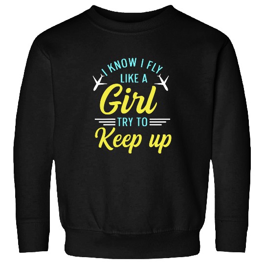 Womens RC Airplane Quote for a RC Plane Pilot Girl Sweatshirts