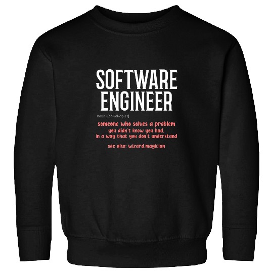 Software Engineer Definition Computer Programmer Developer Sweatshirts