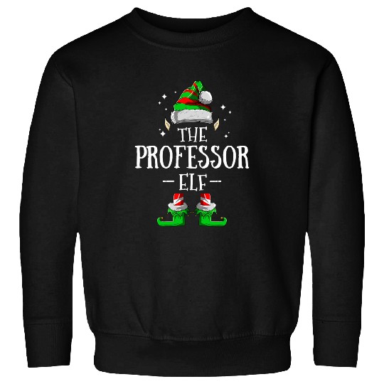 Professor Elf Matching Family Group Christmas Pajama Sweatshirts