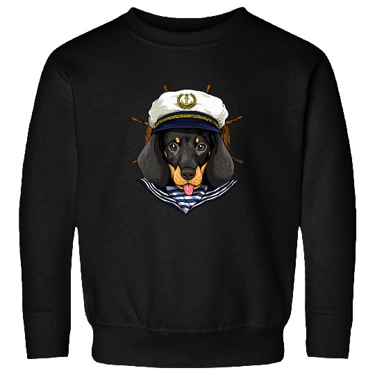 Boat Captain Dachshund Dog Lover Pet Boat Lover Owner Sailor Sweatshirts