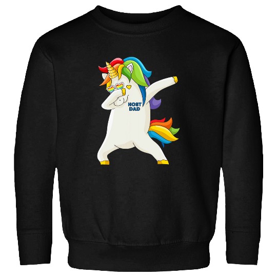 Mens Foreign Host Family Dad Unicorns Exchange Student Sweatshirts