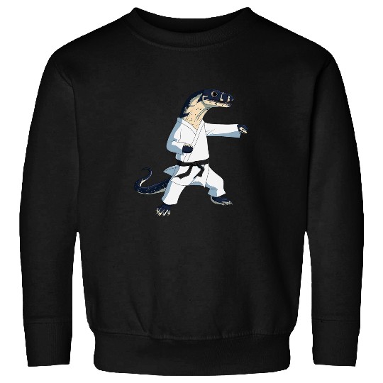Funny Karate Reptile Monitor Lizard Sweatshirts