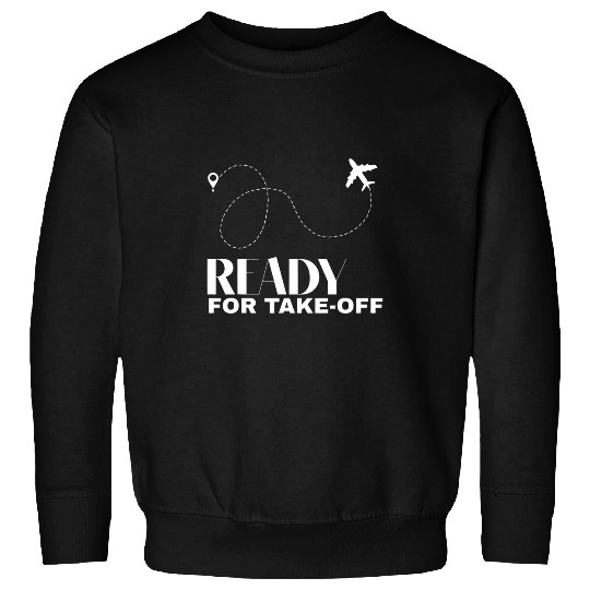 Ready for takeoff airplane route map flight Sweatshirts