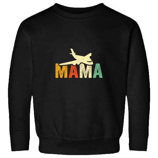 Mama Pilot CoPilot Mom Airline Stewardess Flight Attendant Sweatshirts