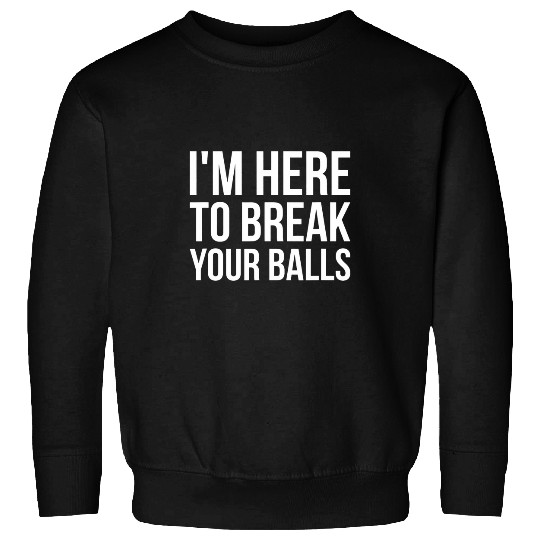 Im Here To Break Your Balls Pool Billiard Team Sweatshirts