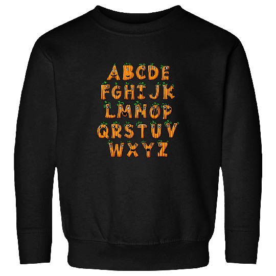 Pumpkin ABC Halloween Alphabet Costume School Teacher Kids Sweatshirts