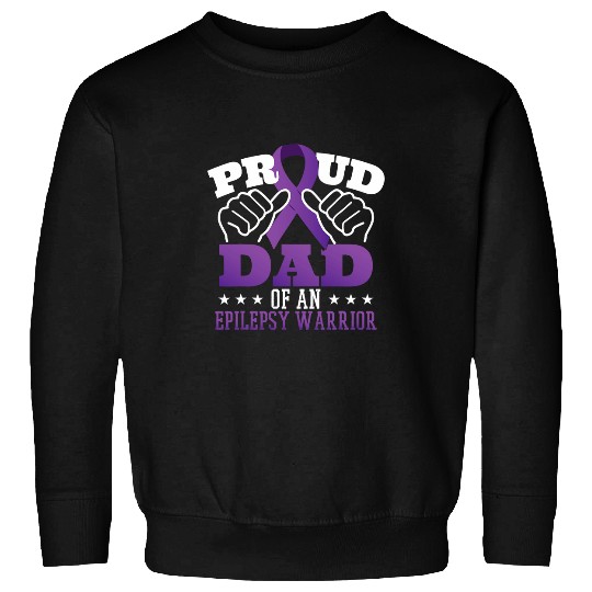 Purple Ribbon Dad Epilepsy Awareness Men Sweatshirts