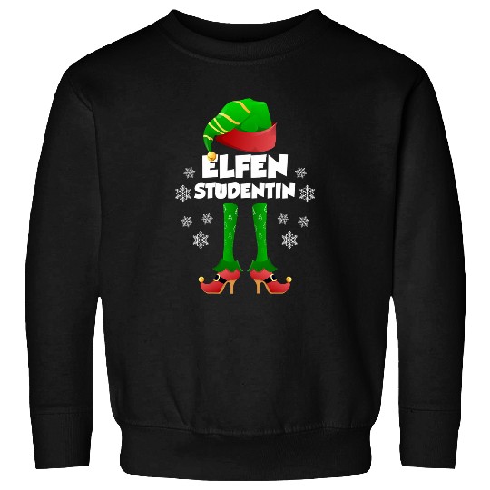 Womens Student Elf Family Outfit Christmas Elf Sweatshirts