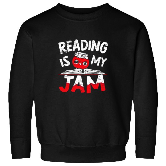 Mens Reading Is My Jam Book Lover Bookworm Nibrarian Nerd Sweatshirts