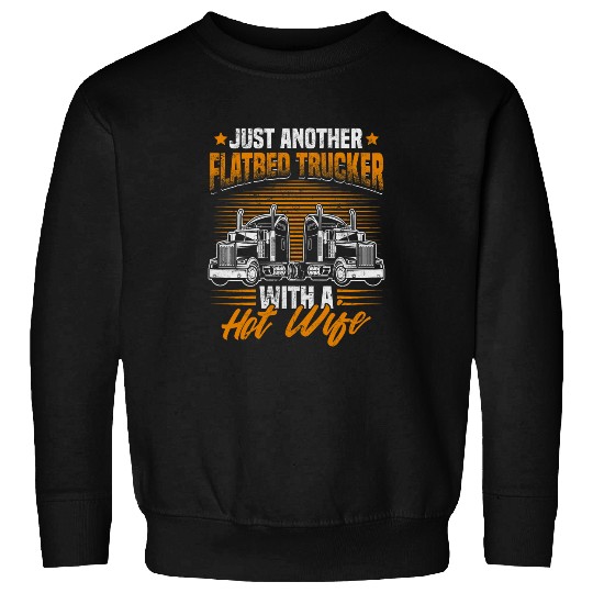 Trucks Flatbed Design for your Flatbed Trucker Husband Sweatshirts