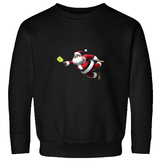 Funny Pickleball Lover Christmas Santa Claus Men Women Sweatshirts