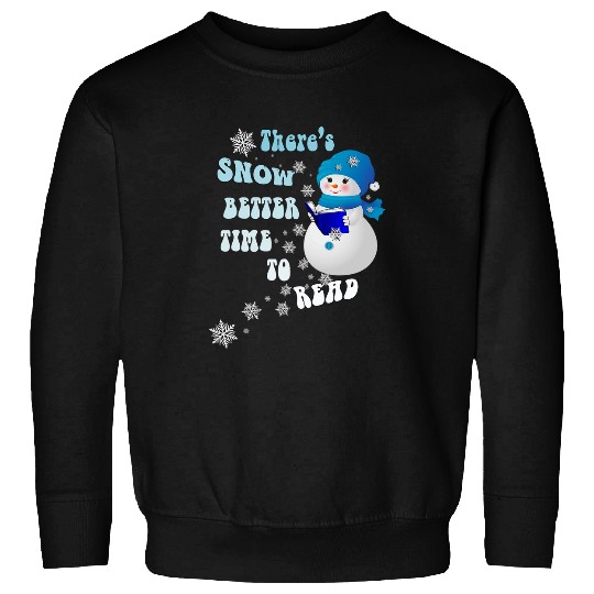Book Lover Snowflakes Pattern Snowy Reader Snowmen Sweatshirts