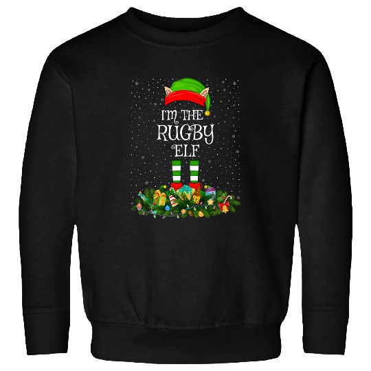 Matching Family Group Im The Rugby Elf Christmas 2 Sweatshirts
