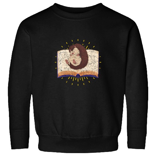 Cute Book Reading Forest Wildlife Animal Book Nerd Hedgehog Sweatshirts