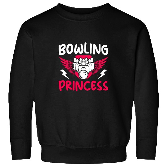 Bowling Lover Bowler Womens Funny Bowling Princess Bowling Sweatshirts