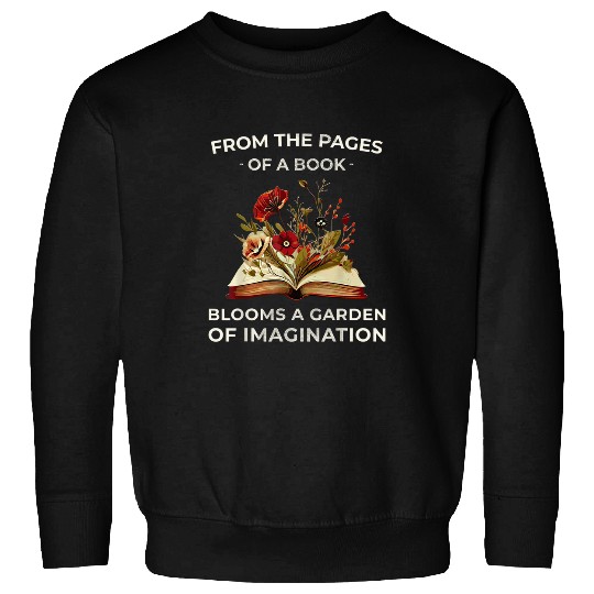 Garden Reading Funny Wildflowers Book Reading 4 Sweatshirts
