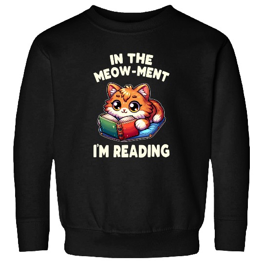 Reading Book Cat For Library Reading Teacher Sweatshirts