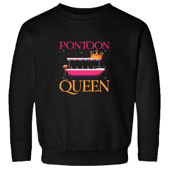 Pontoon Queen Gift For Pontoon Boating Mom Women Girl Lover 2 Sweatshirts