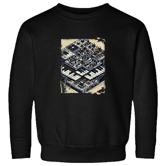 Cool Synthesizer 80s vintagess Sweatshirts