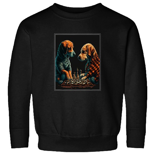 Dog Labrador Chess Player Lady King Sweatshirts
