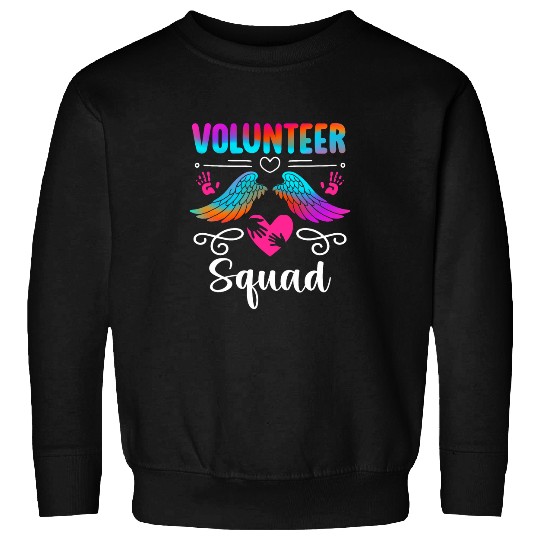 Volunteer Squad Voluntary Worker Crew Volunteering Team Sweatshirts