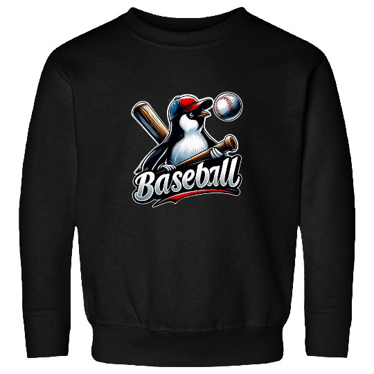 Funny Lets Go Penguin Playing Baseball 2 Sweatshirts