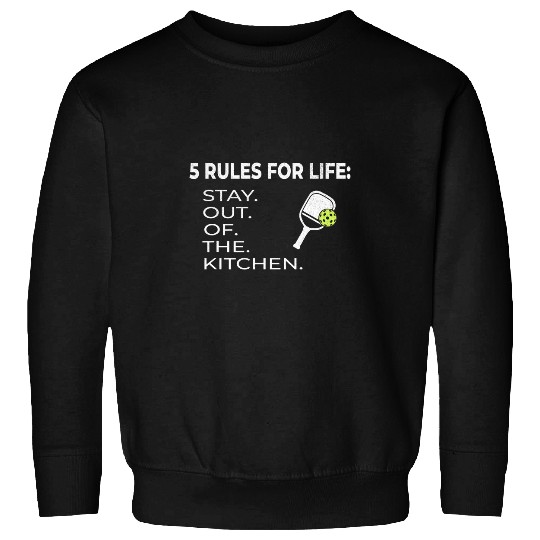 Funny Pickleball Pun Stay Out Of The Kitchen Green Sweatshirts