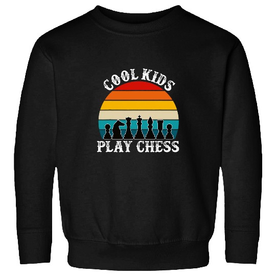 Cool kids play Chess Lover Art For Children 2 Sweatshirts
