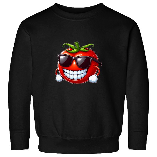 Cool Tomato Sunglasses Red Cartoon Sweatshirts