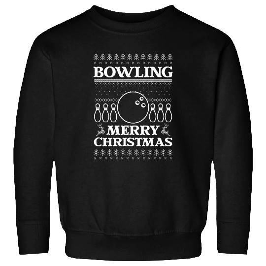 Bowling Merry Christmas Design Sweatshirts