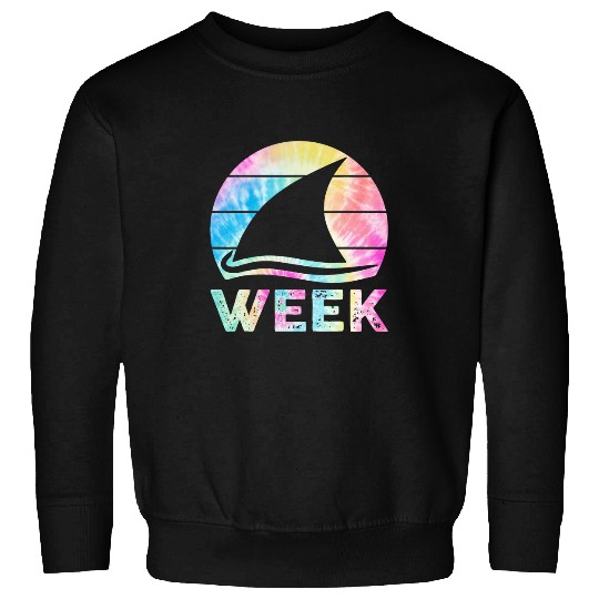 2024 Week Retro Shark Fin Lover Sea Ocean Animal Summer Trip 3 Sweatshirts