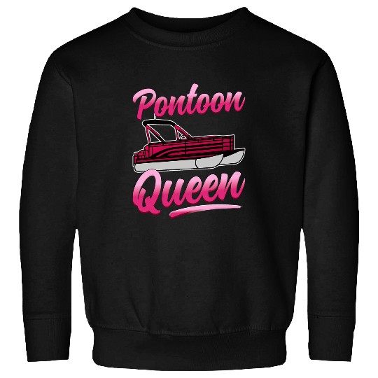 Pontoon Queen Gift For Pontoon Boating Mom Women Girl Lover 1 Sweatshirts