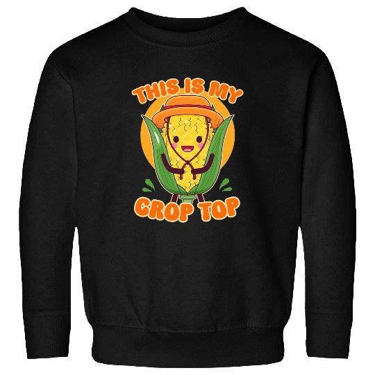 Corn Lover This Is My Crop Top Corn Farmer Kids Maize Sweatshirts