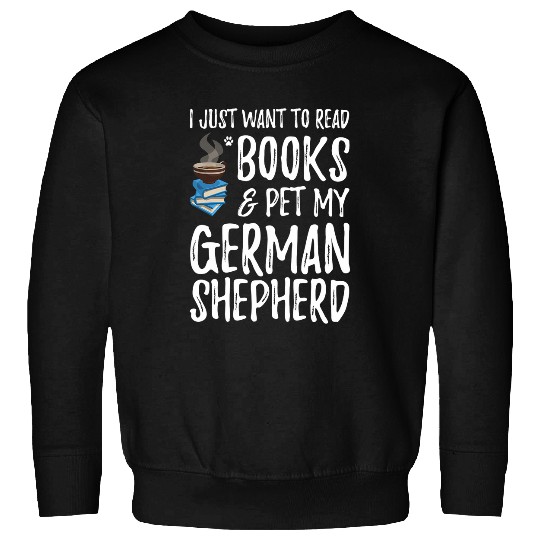 German Shepherd Avid Book Reader Funny Dog Mom 1 Sweatshirts