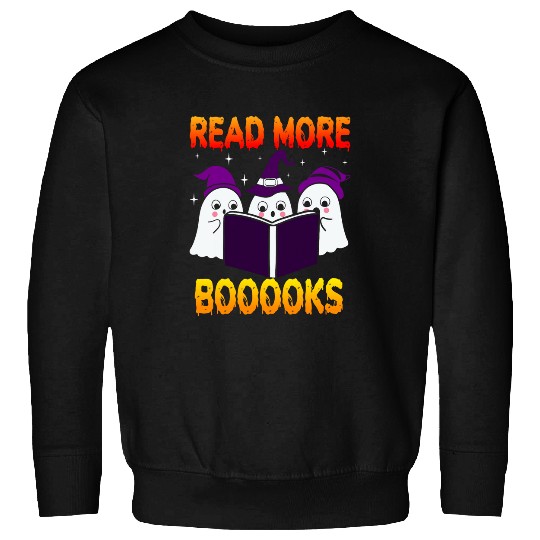 Cute ghosts Read More Booooks Teacher Book Library Halloween Sweatshirts