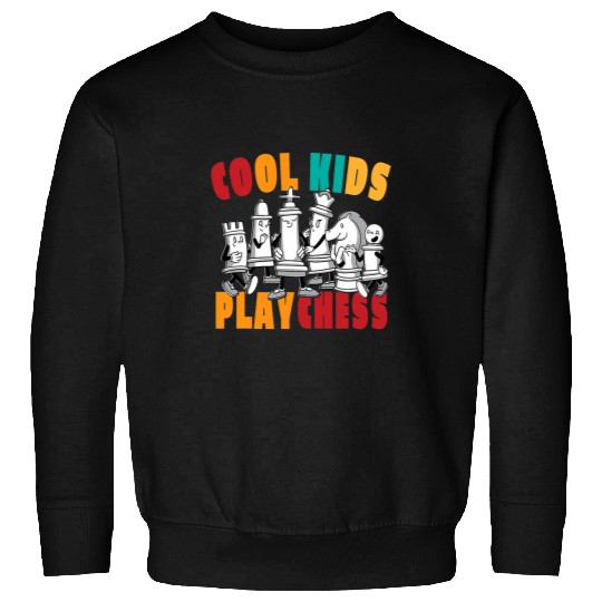 Funny Kids Retro Chess Club Player Lover Girls Boys Chess Sweatshirts