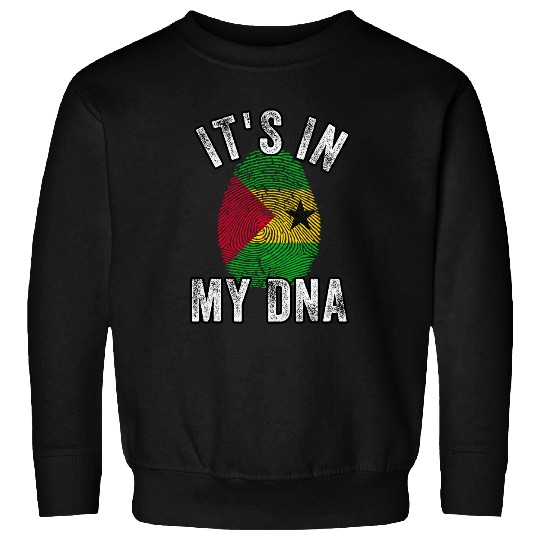 Funny its in my DNA Sao Tome and Principe flag Fingerprint Sweatshirts