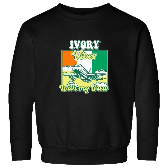 Ivory Vibes With My Crew Travel Ireland Sweatshirts