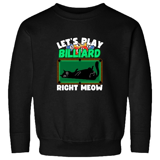 Pool Billiard Team 8 Ball Pool Player Cats Billiard Sweatshirts