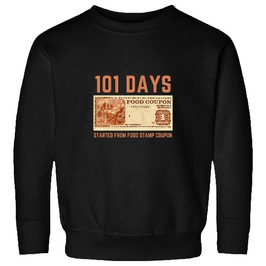 101 Days of School Food Stamp Coupon 100 Days Retro Sweatshirts