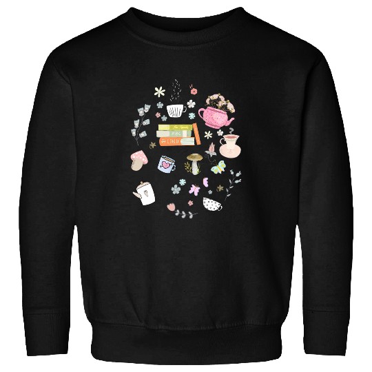 Cottagecore cottage core cottagecore tea book lover Sweatshirts