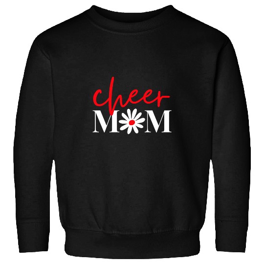 Cheer Mom Red Cheerleading Floral Sweatshirts