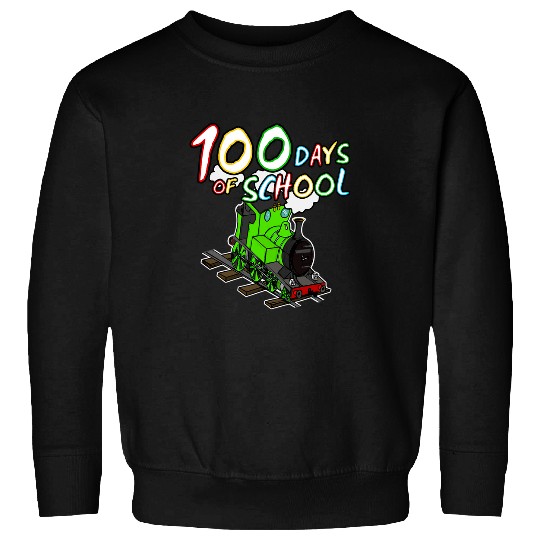 100 days of school steam train kindergarten students Sweatshirts