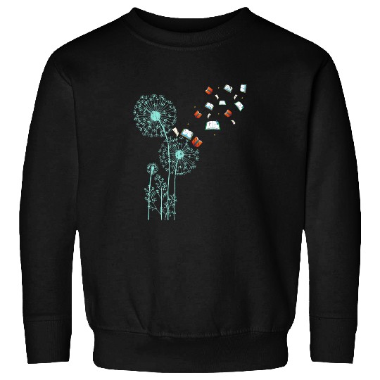 Book Reading Nerd Librarian Bookworm Dandelion Reading Sweatshirts