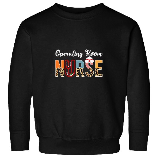 Operating Room nurses Stethoscope Leopard Print OR nurses Sweatshirts
